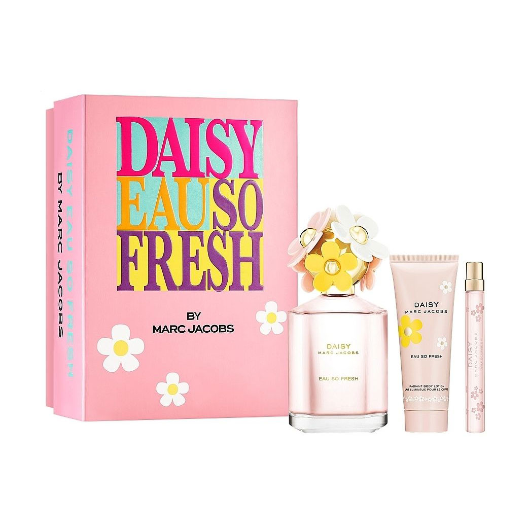 Парфумований набір жіночий Marc Jacobs Daisy Eau So Fresh (туалетна вода, 125 мл + туалетна вода, 10 мл + лосьйон для тіла, 75 мл)