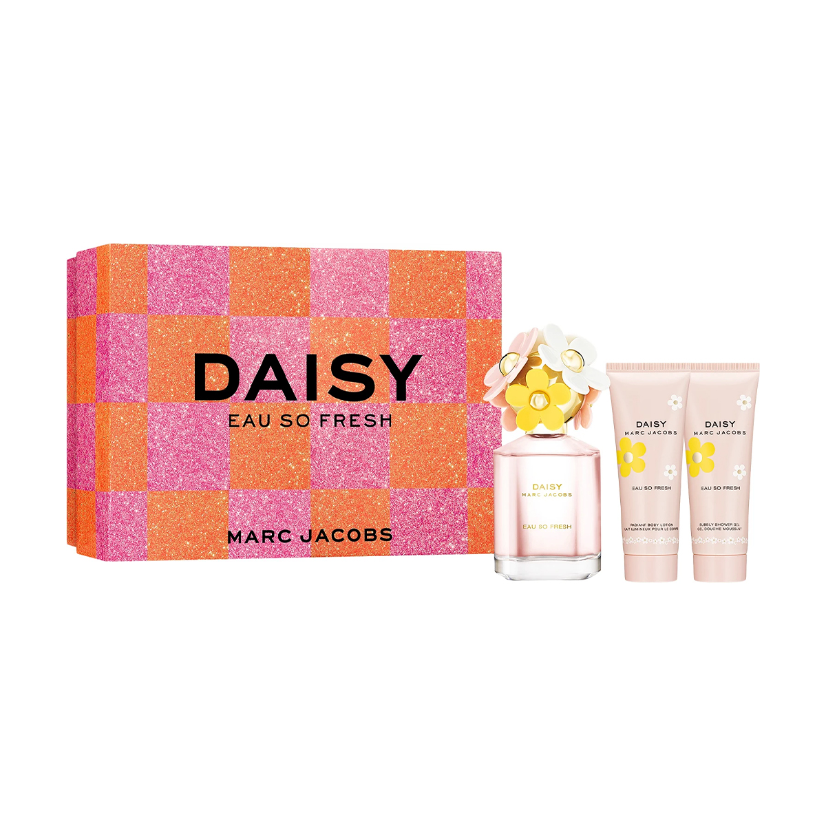 Парфумований набір жіночий Marc Jacobs Daisy So Fresh (лосьйон для тіла, 75 мл + туалетна вода, 75 мл + гель для душу, 75 мл)